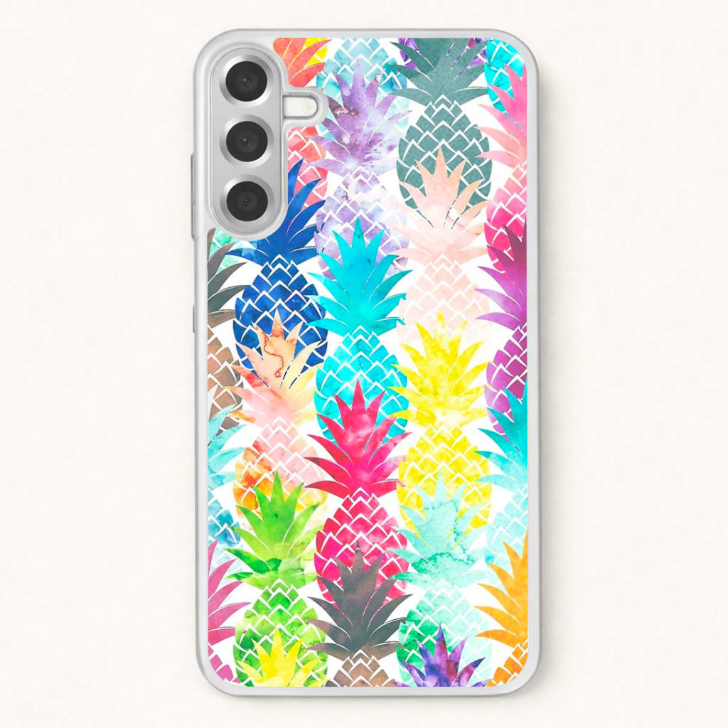 Watercolour Pineapple Pattern Phone Case for Galaxy A57