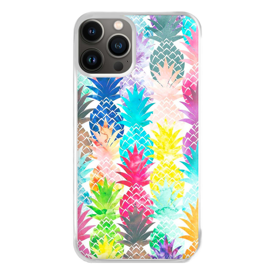 Watercolour Pineapple Pattern Phone Case for iPhone 11 Pro Max