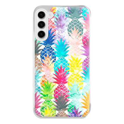 Watercolour Pineapple Pattern Phone Case for Galaxy S23FE