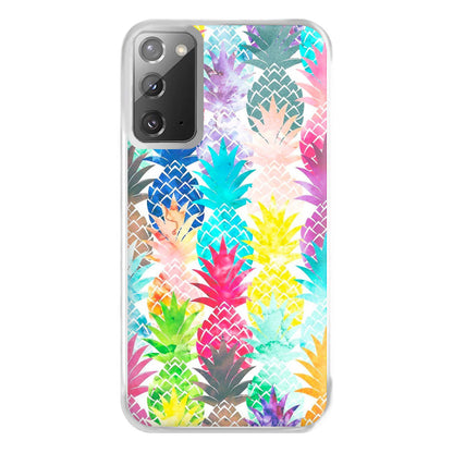 Watercolour Pineapple Pattern Phone Case for Galaxy Note 20 Ultra