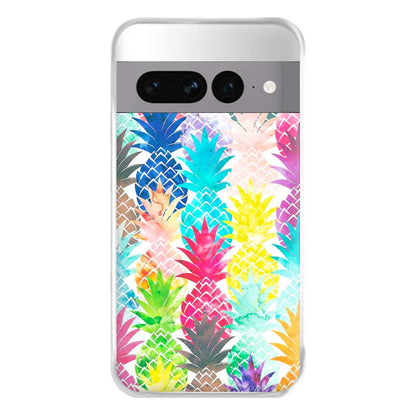 Watercolour Pineapple Pattern Phone Case for Google Pixel 7 Pro