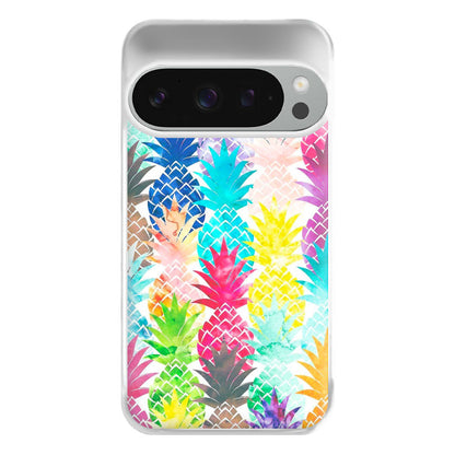 Watercolour Pineapple Pattern Phone Case for Google Pixel 9 Pro XL