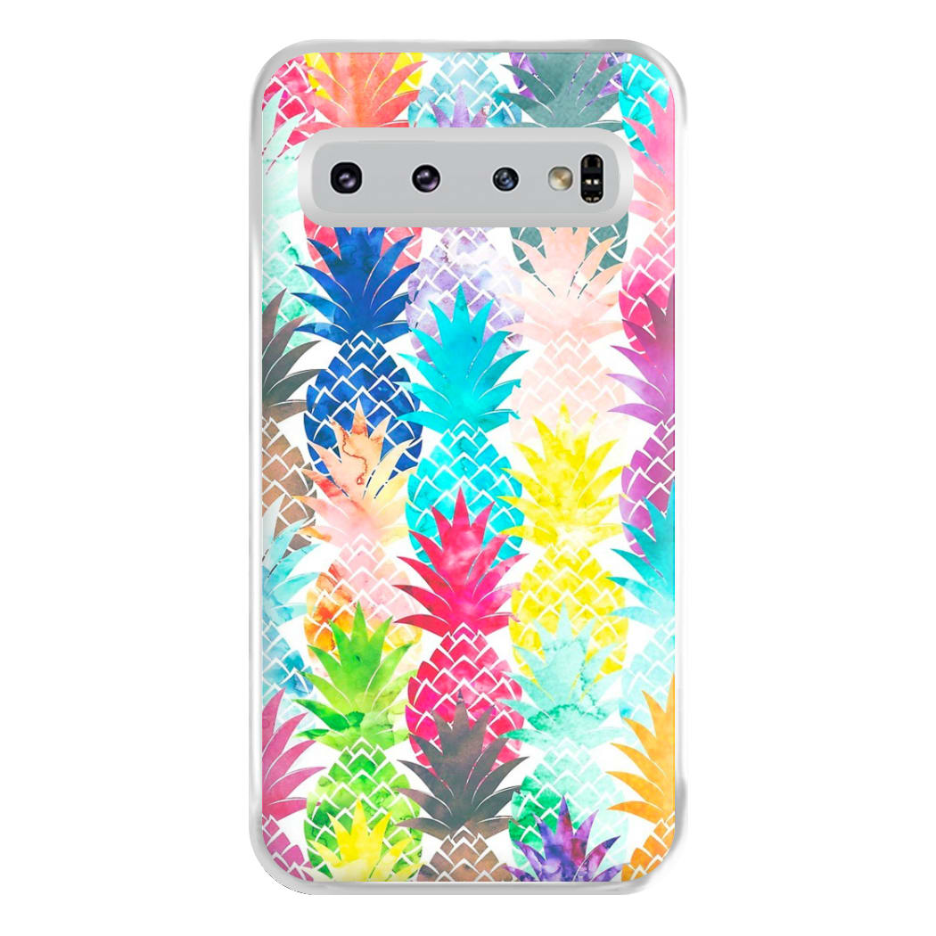 Watercolour Pineapple Pattern Phone Case for Galaxy S10 Plus