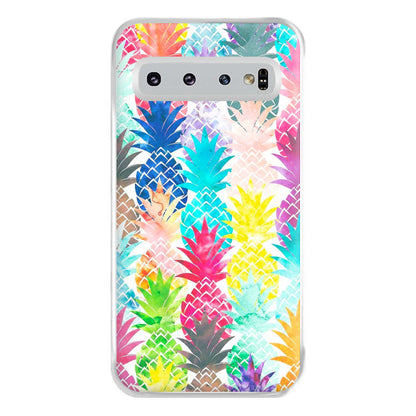 Watercolour Pineapple Pattern Phone Case for Galaxy S10 Plus