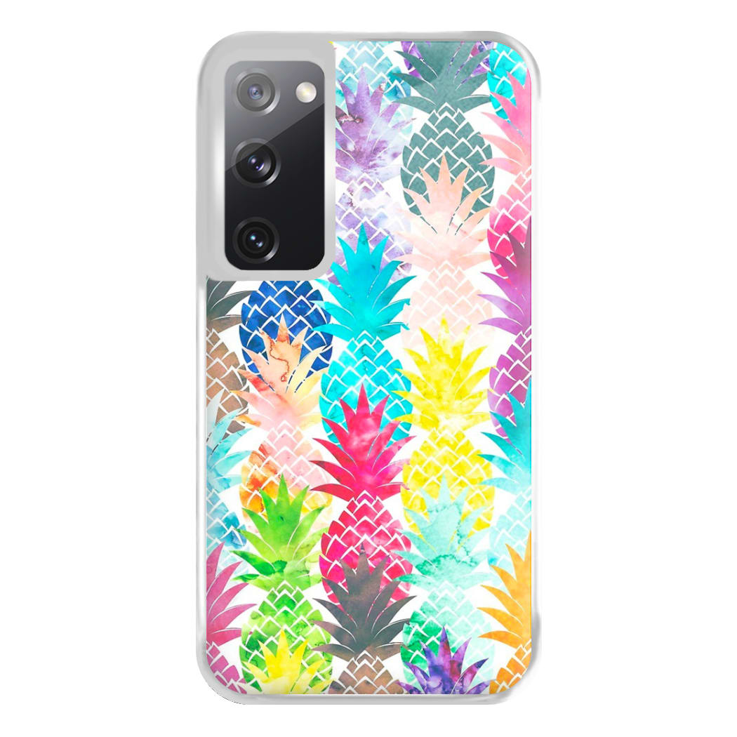 Watercolour Pineapple Pattern Phone Case for Galaxy S20FE