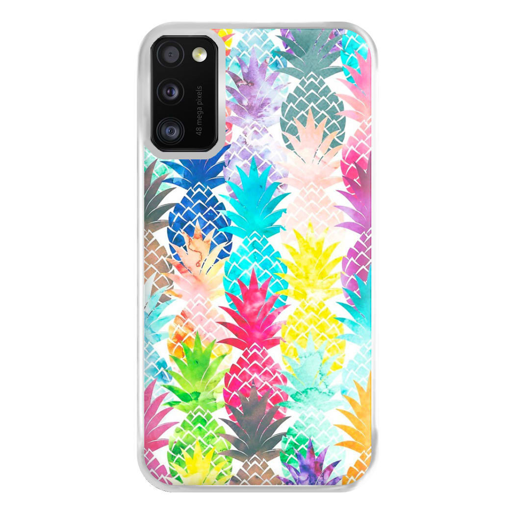 Watercolour Pineapple Pattern Phone Case for Galaxy A41