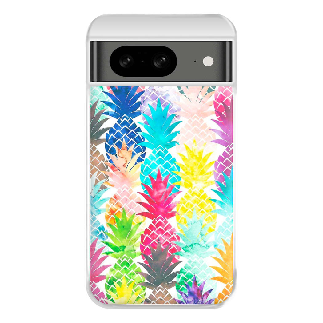 Watercolour Pineapple Pattern Phone Case for Google Pixel 8