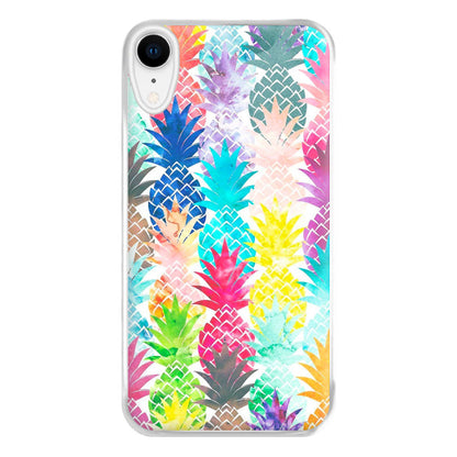 Watercolour Pineapple Pattern Phone Case for iPhone XR