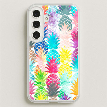 Watercolour Pineapple Pattern Phone Case for Galaxy S25FE