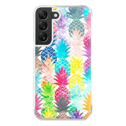 Watercolour Pineapple Pattern Phone Case for Galaxy S22 Plus