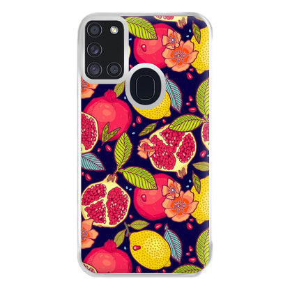 Tropical Garden Pattern Phone Case for Galaxy A21s