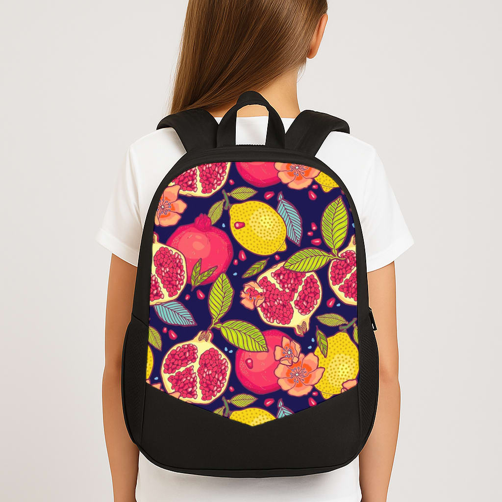 Tropical Garden Pattern Large School Bag