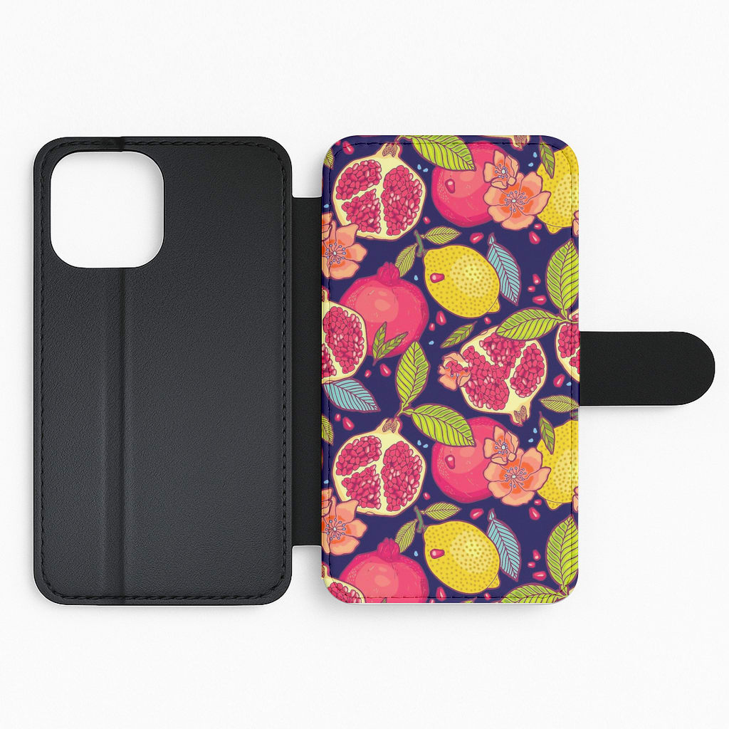 Tropical Garden Pattern Flip Wallet Phone Case