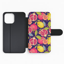 Tropical Garden Pattern Flip Wallet Phone Case