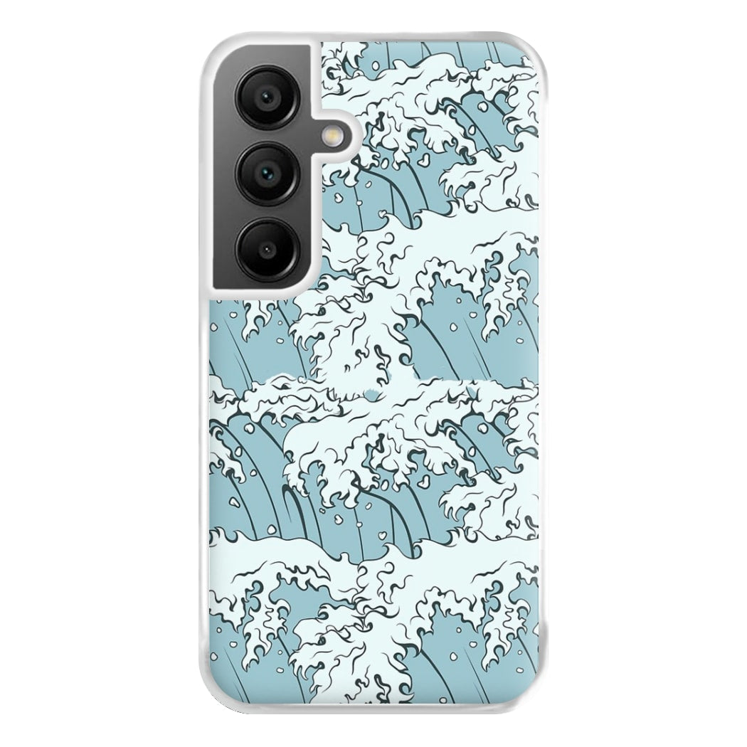 Japanese Waves Phone Case for Galaxy A55