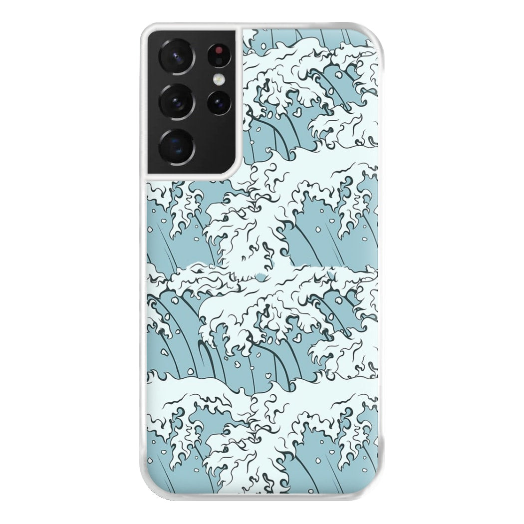 Japanese Waves Phone Case for Galaxy S21 Ultra