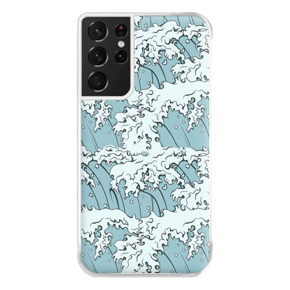 Japanese Waves Phone Case for Galaxy S21 Ultra