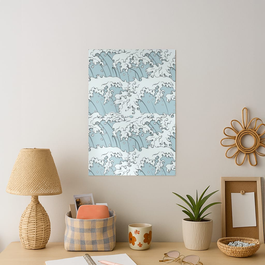 Japanese Waves Art Print