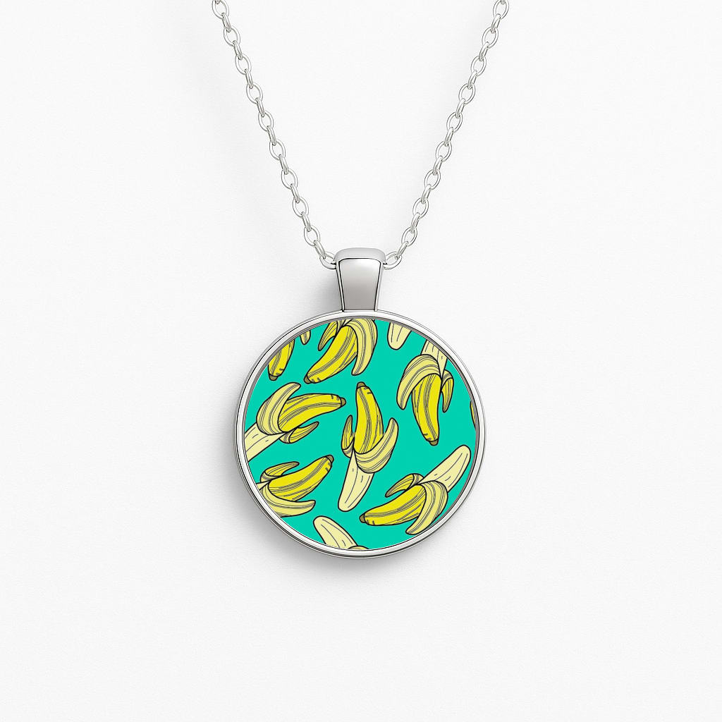 Banana Splat Circle Necklace