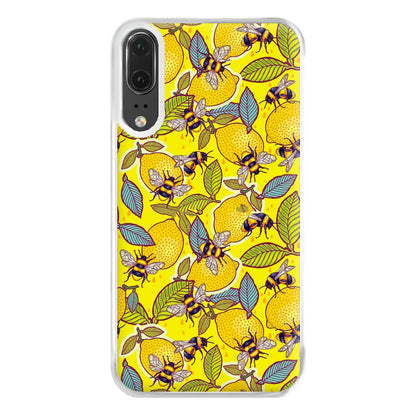 Yellow Lemon and Bee Phone Case for Huawei P20