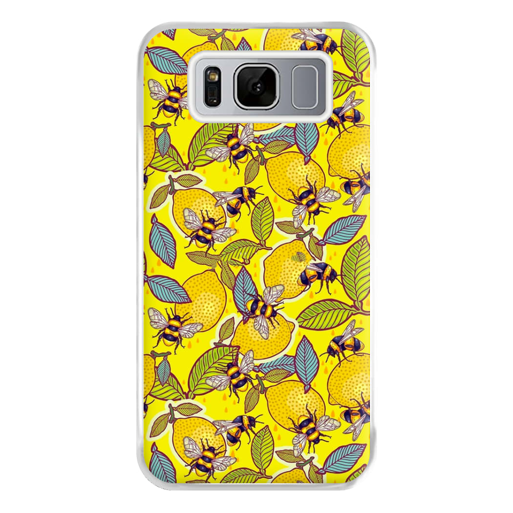 Yellow Lemon and Bee Phone Case for Galaxy S8 Plus