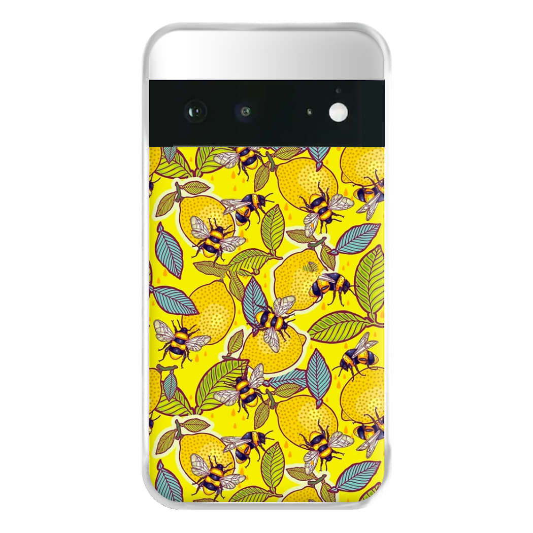 Yellow Lemon and Bee Phone Case for Google Pixel 6a