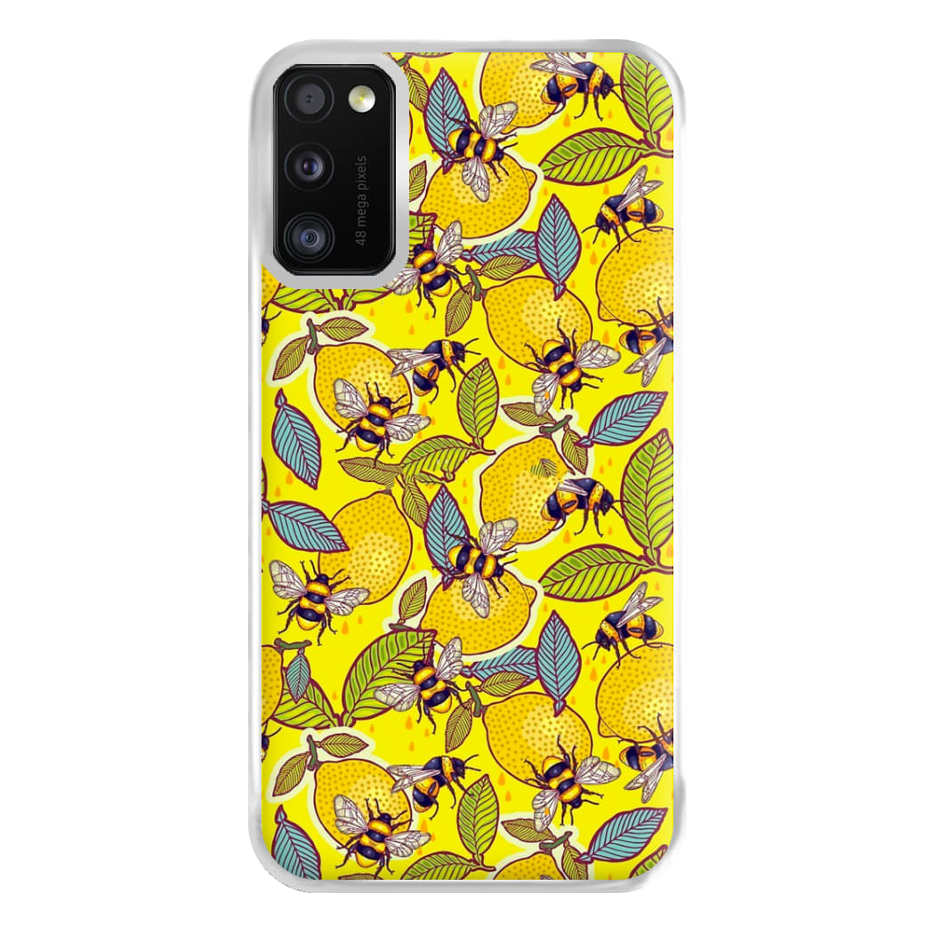 Yellow Lemon and Bee Phone Case for Galaxy A41