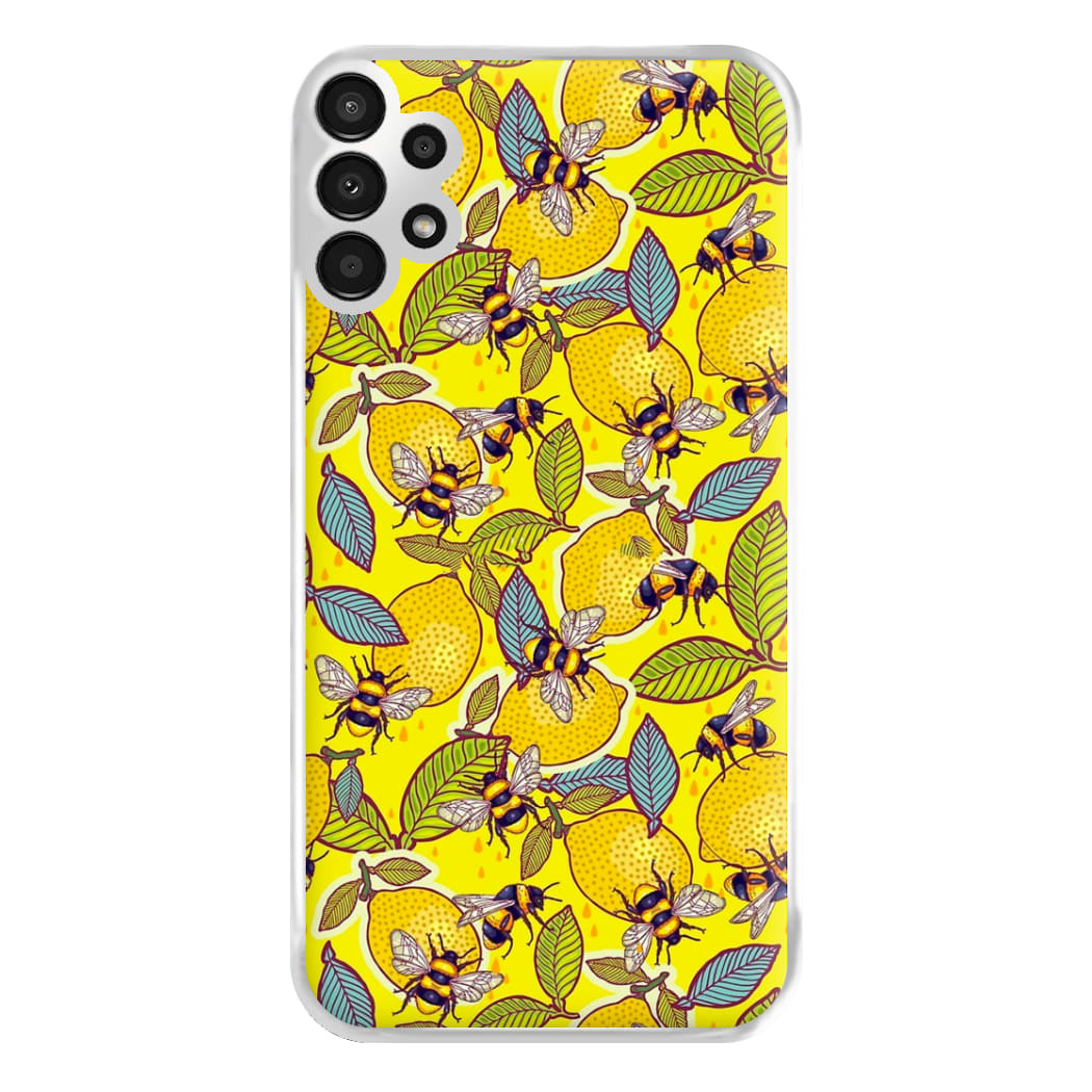 Yellow Lemon and Bee Phone Case for Galaxy A13