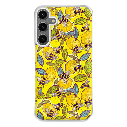 Yellow Lemon and Bee Phone Case for Galaxy S24FE