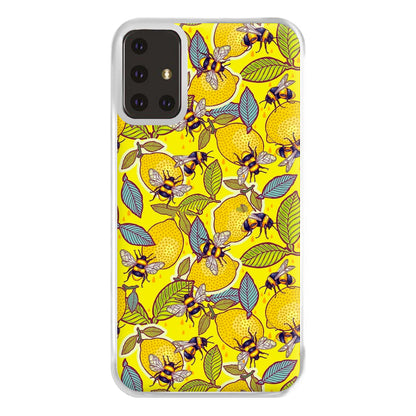 Yellow Lemon and Bee Phone Case for Galaxy A71