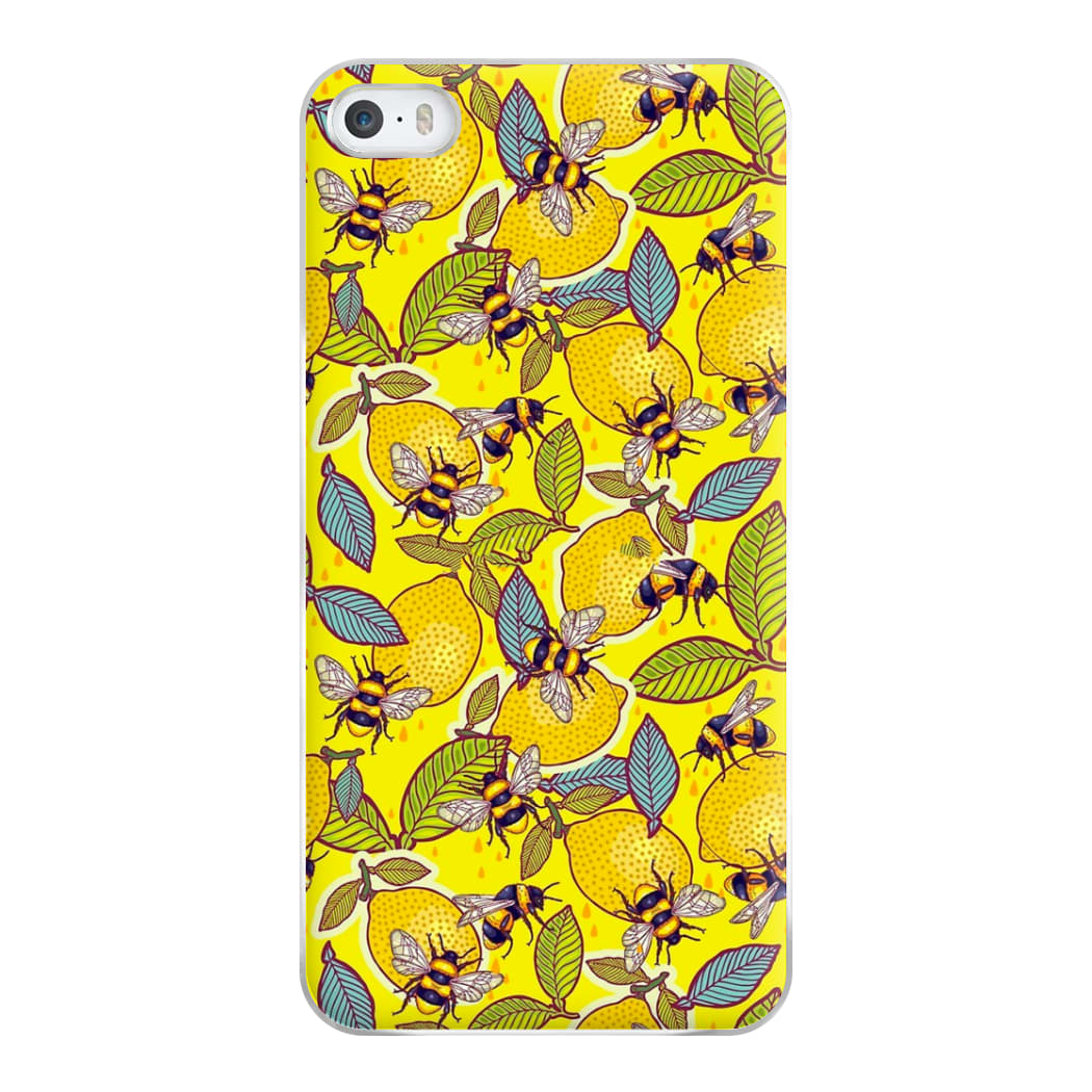 Yellow Lemon and Bee Phone Case for iPhone 5 / 5s / SE 2016