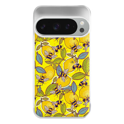 Yellow Lemon and Bee Phone Case for Google Pixel 9 Pro XL