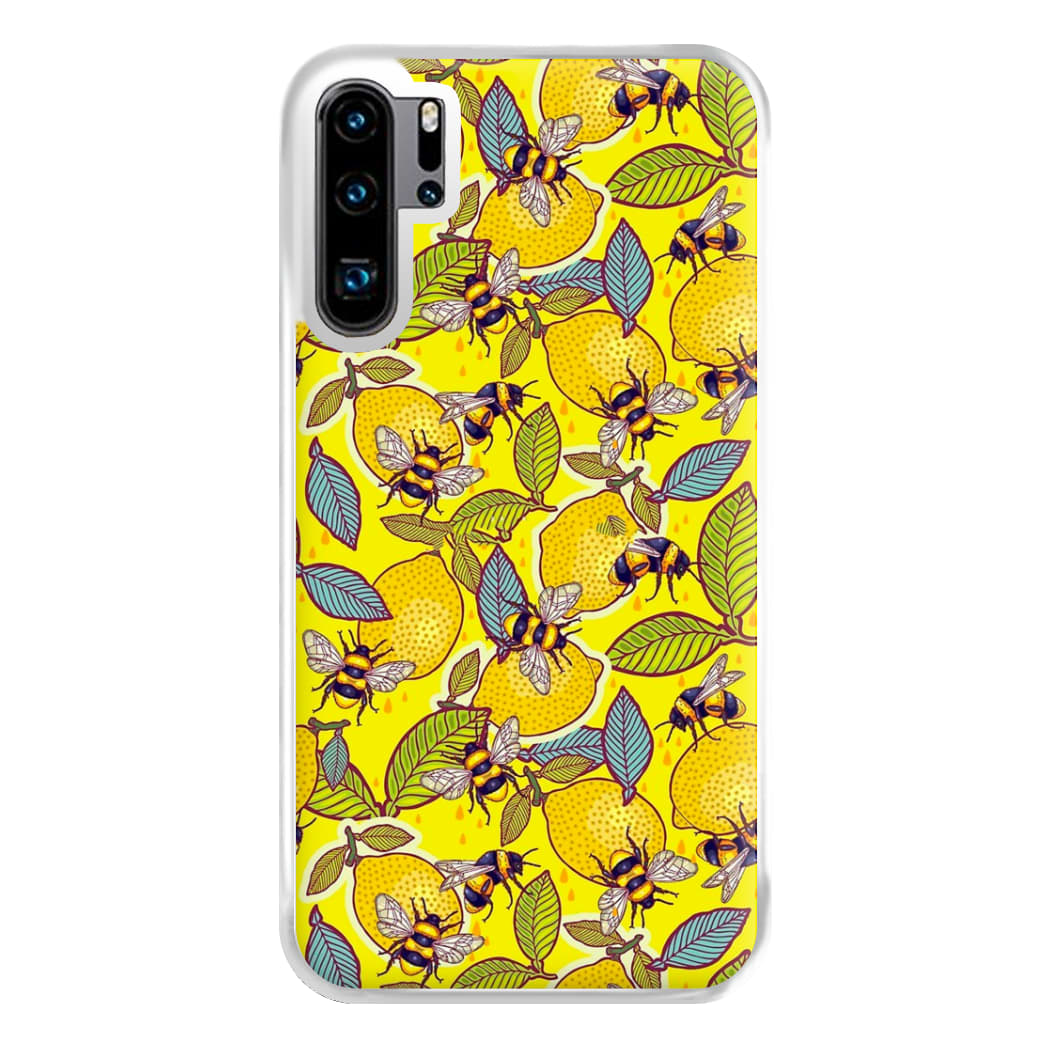 Yellow Lemon and Bee Phone Case for Huawei P30 Pro