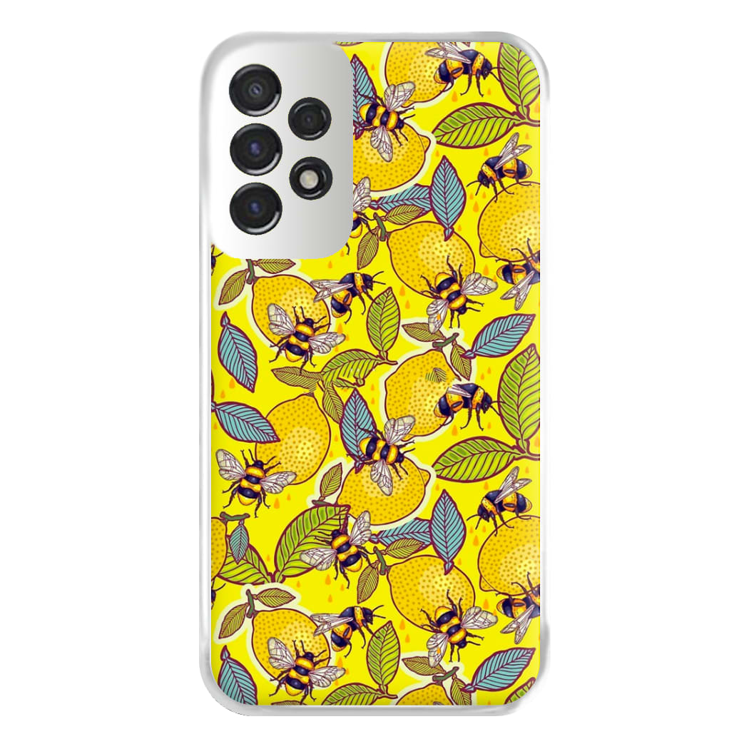 Yellow Lemon and Bee Phone Case for Galaxy A53