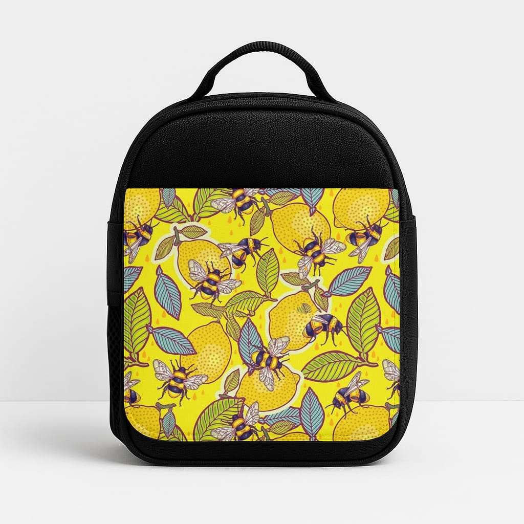 Yellow Lemon and Bee Lunchbox