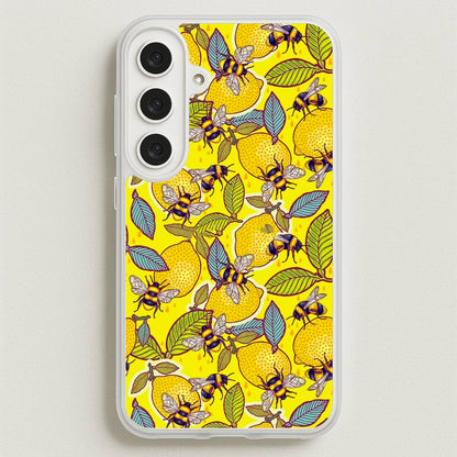 Yellow Lemon and Bee Phone Case for Galaxy S25FE