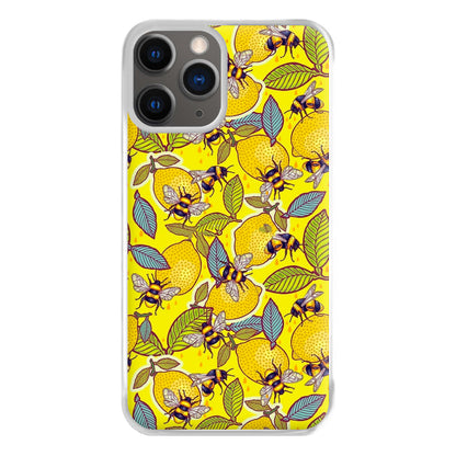 Yellow Lemon and Bee Phone Case for iPhone 12 Pro Max