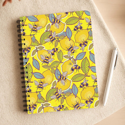 Yellow Lemon and Bee Notepad