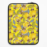 Yellow Lemon and Bee Laptop Sleeve 1