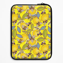 Yellow Lemon and Bee Universal Laptop Sleeve