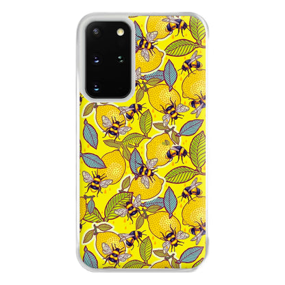 Yellow Lemon and Bee Phone Case for Galaxy S20 Plus