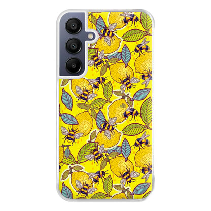 Yellow Lemon and Bee Phone Case for Galaxy A16