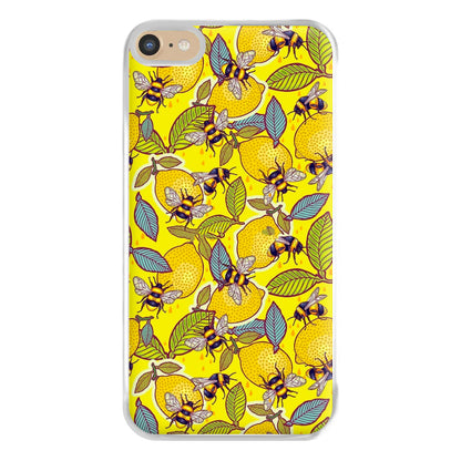 Yellow Lemon and Bee Phone Case for iPhone 6 Plus / 7 Plus / 8 Plus