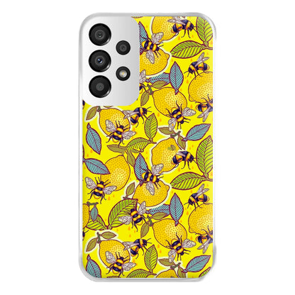 Yellow Lemon and Bee Phone Case for Galaxy A33