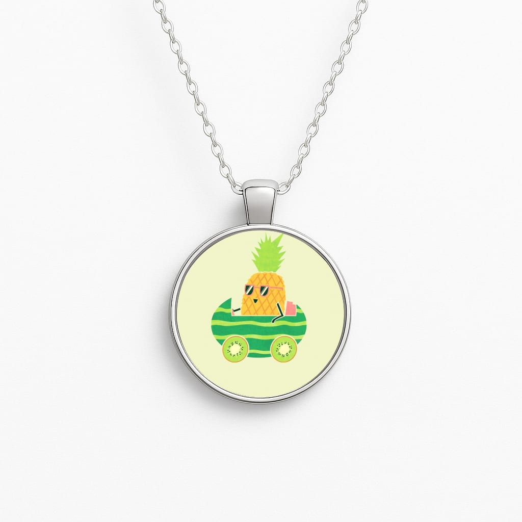 Summer Drive Pineapple Circle Necklace