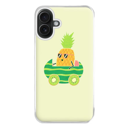 Summer Drive Pineapple Phone Case for iPhone 16 Plus