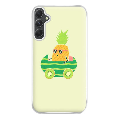 Summer Drive Pineapple Phone Case for Galaxy A34