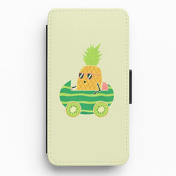 Summer Drive Pineapple Flip Wallet Phone Case