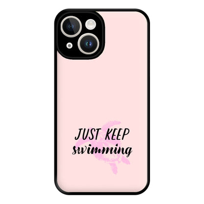 Just Keep Swimming - Summer Phone Case for iPhone 14