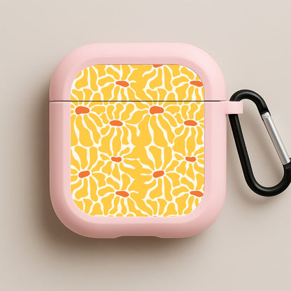 Yellow Flowers - Summer Pink AirPods Case